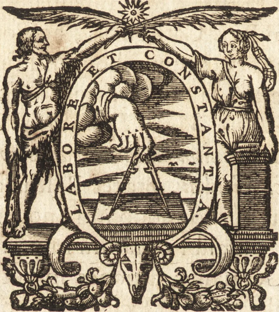 An illustration from Apostolicarum Pii Quinti Pont. Max. Epistolarum libri quinque, 1640, leaf 497