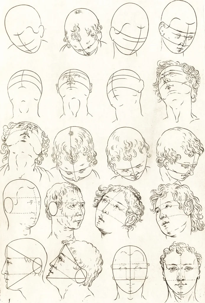 An illustration from Ars pictoria : or, An academy treating of drawing, painting, limning and etching : to which are added thirty copper plates expressing the choicest, nearest, and most exact grounds and rules of symmetry, 1669, leaf 122