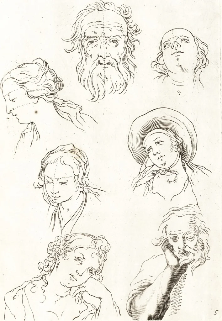 An illustration from Ars pictoria : or, An academy treating of drawing, painting, limning and etching : to which are added thirty copper plates expressing the choicest, nearest, and most exact grounds and rules of symmetry, 1669, leaf 130