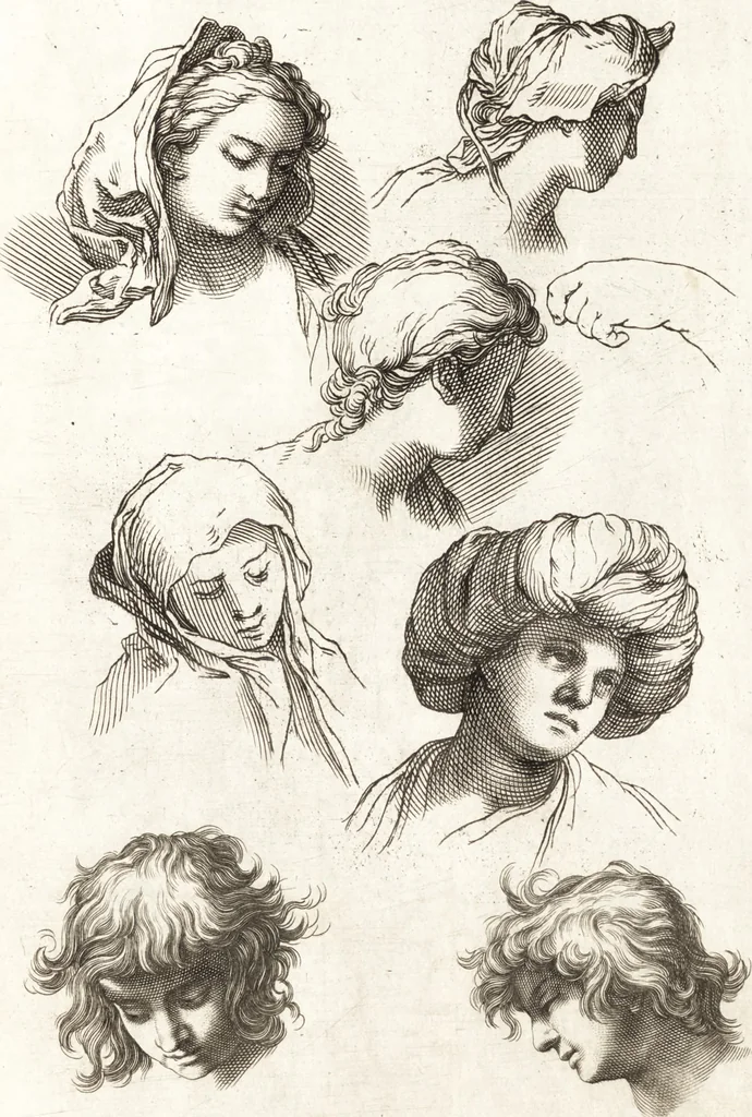 An illustration from Ars pictoria : or, An academy treating of drawing, painting, limning and etching : to which are added thirty copper plates expressing the choicest, nearest, and most exact grounds and rules of symmetry, 1669, leaf 134