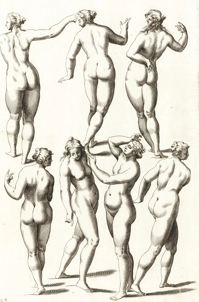 An illustration from Ars pictoria : or, An academy treating of drawing, painting, limning and etching : to which are added thirty copper plates expressing the choicest, nearest, and most exact grounds and rules of symmetry, 1669, leaf 168