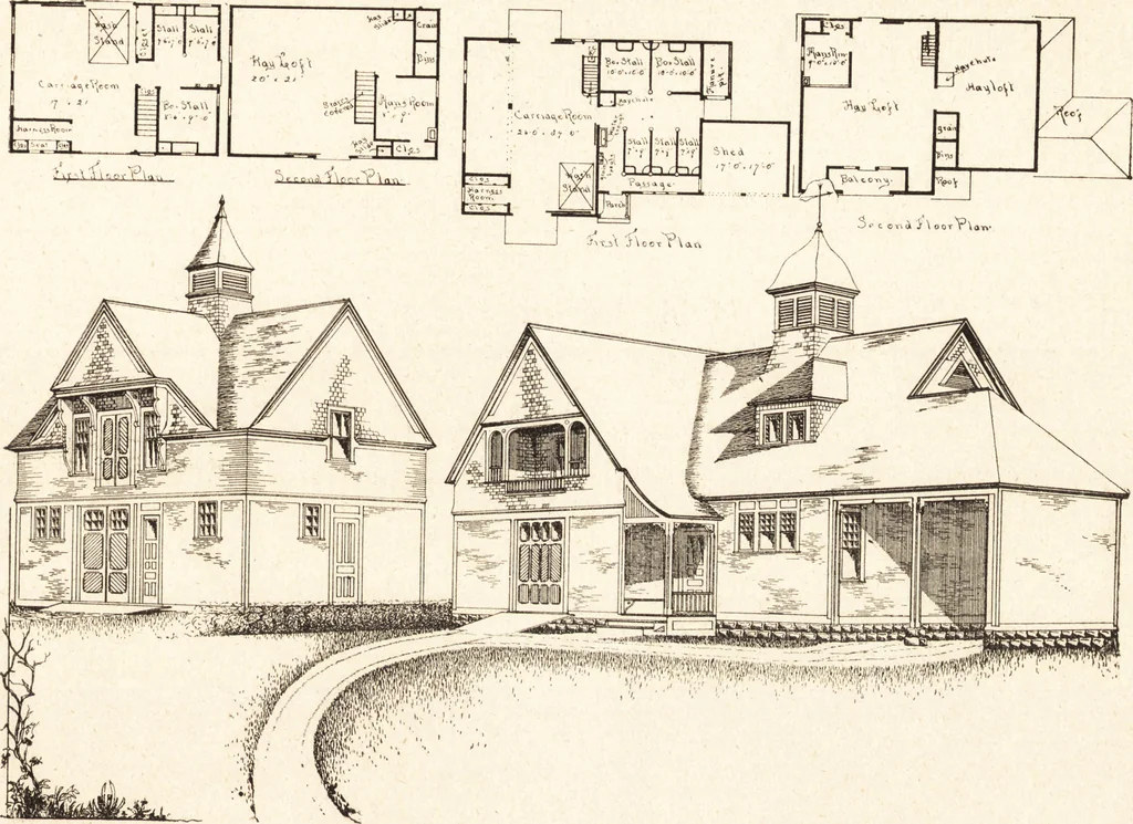 An illustration from Artistic dwellings : giving views, floor plans and estimates of cost of many house and cottage designs, costing from $600 up, designed and selected with especial reference to economy in building and convenience of arrangement, 1893, leaf 120