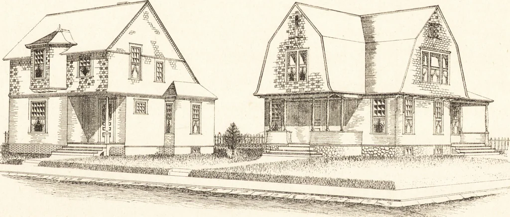 An illustration from Artistic dwellings : giving views, floor plans and estimates of cost of many house and cottage designs, costing from $600 up, designed and selected with especial reference to economy in building and convenience of arrangement, 1893, leaf 72