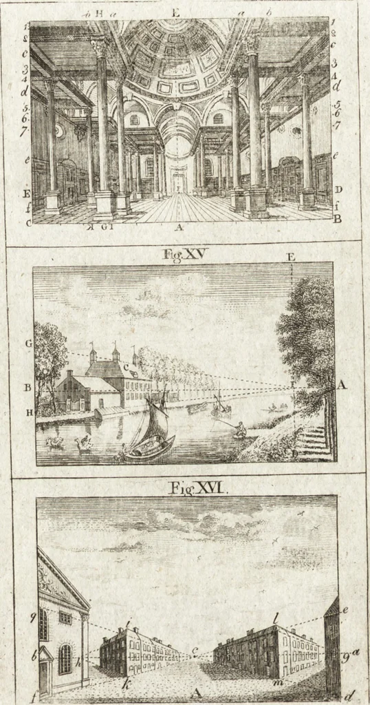 An illustration from The artist's assistant, or, School of science : forming a practical introduction to the polite arts, in painting, drawing, designing, perspective, engraving, colouring, &c. : with ample directions for japanning, enamelling, gilding, silvering, lacquering, &c. : and a valuable selection of miscellaneous secrets : illustrated with plates, 1803, leaf 60