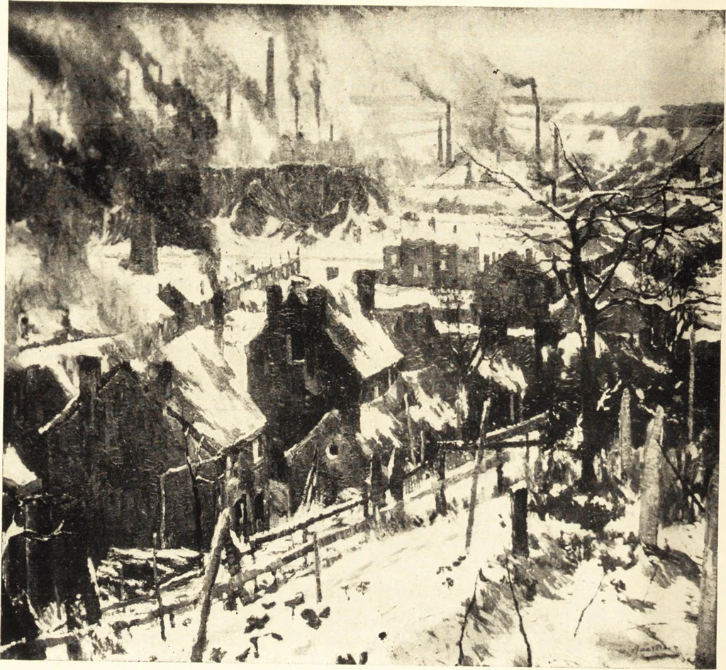 An illustration from Catalogue of an exhibition of paintings and sculpture from the Luxembourg Museum, Paris, of objects of decorative art from Mobilier National, the Gobelins and the Sèvres manufactories, of paintings, sculpture, and prints by contributing French and Belgian artists : forming the art collection exhibited by the French government at the Panama-Pacific Exposition, 1915, 1918, leaf 101