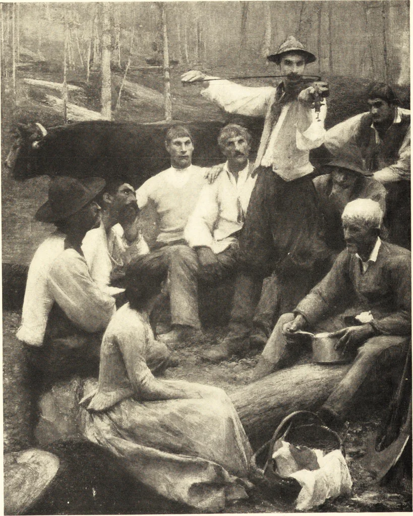An illustration from Catalogue of an exhibition of paintings and sculpture from the Luxembourg Museum, Paris, of objects of decorative art from Mobilier National, the Gobelins and the Sèvres manufactories, of paintings, sculpture, and prints by contributing French and Belgian artists : forming the art collection exhibited by the French government at the Panama-Pacific Exposition, 1915, 1918, leaf 43
