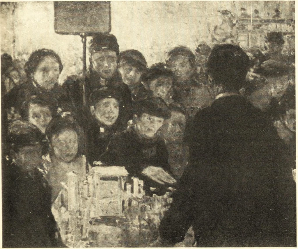 An illustration from Catalogue of an exhibition of paintings and sculpture from the Luxembourg Museum, Paris, of objects of decorative art from Mobilier National, the Gobelins and the Sèvres manufactories, of paintings, sculpture, and prints by contributing French and Belgian artists : forming the art collection exhibited by the French government at the Panama-Pacific Exposition, 1915, 1918, leaf 90