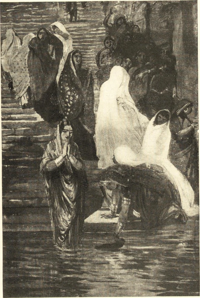 An illustration from Catalogue of an exhibition of paintings and sculpture from the Luxembourg Museum, Paris, of objects of decorative art from Mobilier National, the Gobelins and the Sèvres manufactories, of paintings, sculpture, and prints by contributing French and Belgian artists : forming the art collection exhibited by the French government at the Panama-Pacific Exposition, 1915, 1918, leaf 92
