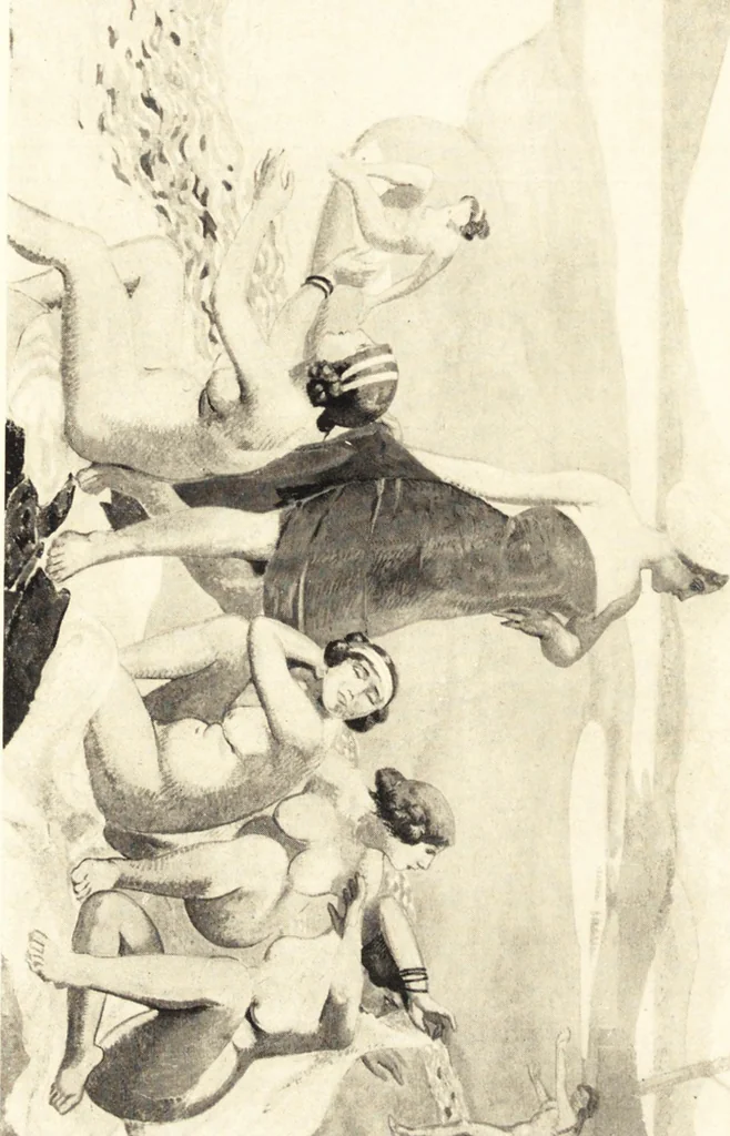 An illustration from Catalogue of an exhibition of paintings and sculpture from the Luxembourg Museum, Paris, of objects of decorative art from Mobilier National, the Gobelins and the Sèvres manufactories, of paintings, sculpture, and prints by contributing French and Belgian artists : forming the art collection exhibited by the French government at the Panama-Pacific Exposition, 1915, 1918, leaf 97