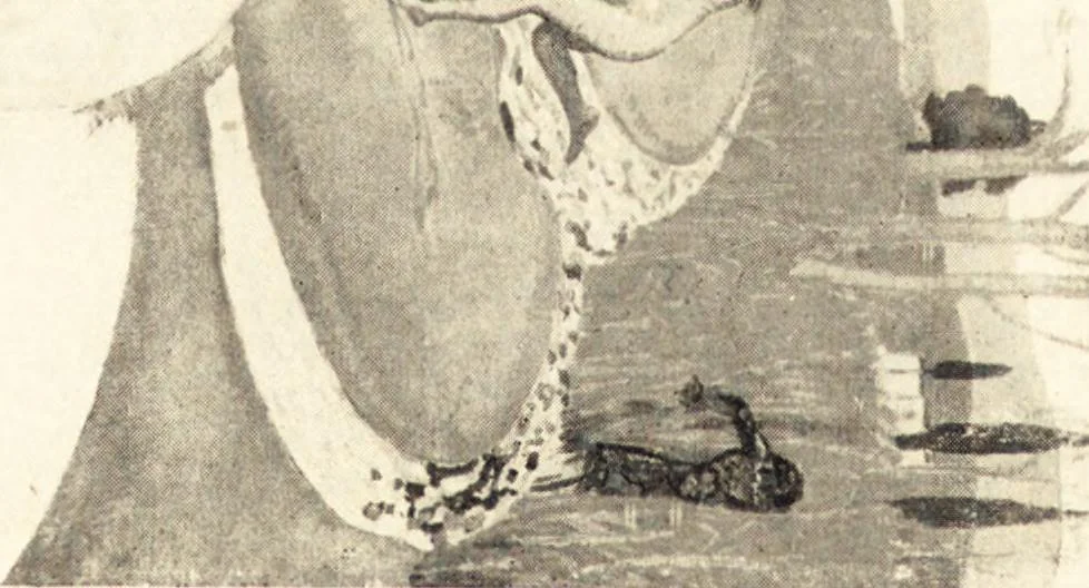 An illustration from Catalogue of an exhibition of paintings and sculpture from the Luxembourg Museum, Paris, of objects of decorative art from Mobilier National, the Gobelins and the Sèvres manufactories, of paintings, sculpture, and prints by contributing French and Belgian artists : forming the art collection exhibited by the French government at the Panama-Pacific Exposition, 1915, 1918, leaf 97