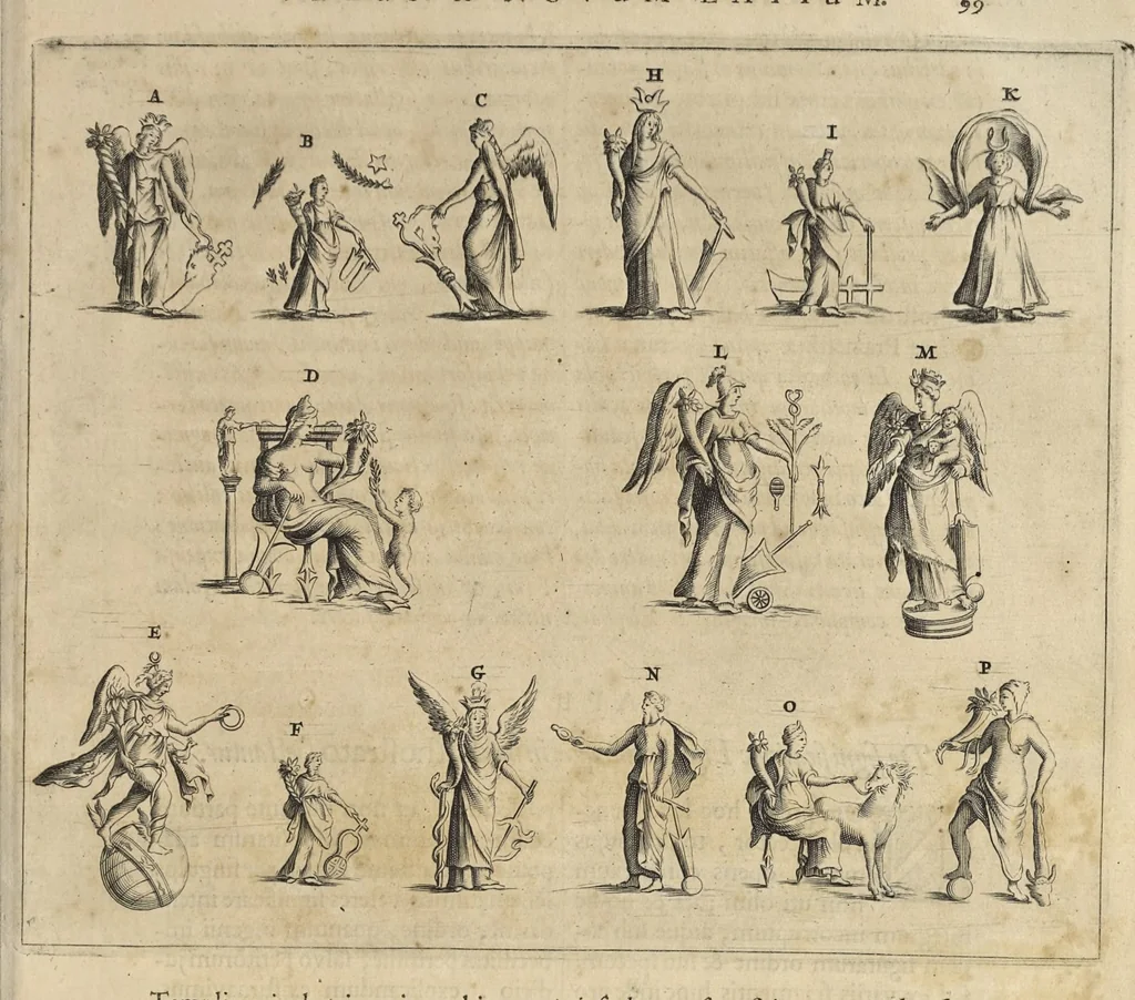 An illustration from Athanasii Kircheri è Soc. Jesu Latium, id est, Nova & parallela Latii tum veteris tum novi descriptio : qua quaecunque vel natura, vel veterum Romanorum ingenium admiranda effecit, geographico-historico-physico ratiocinio, juxta rerum gestarum, temporumque seriem exponitur & enucleatur, 1671, leaf 168