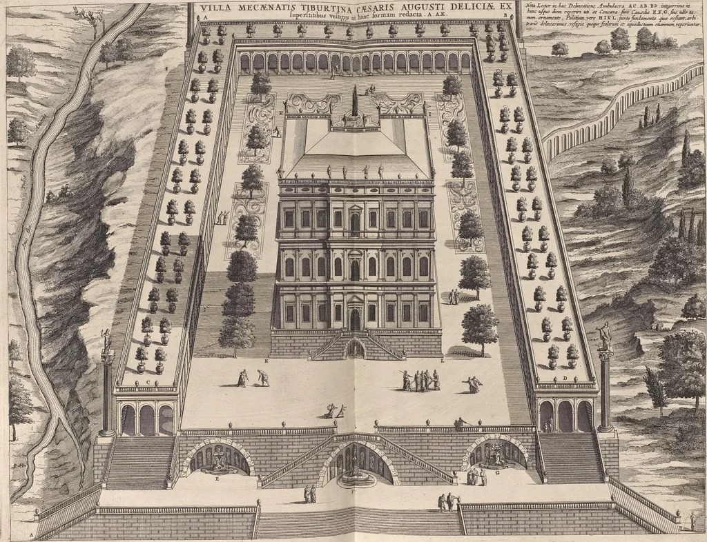 An illustration from Athanasii Kircheri è Soc. Jesu Latium, id est, Nova & parallela Latii tum veteris tum novi descriptio : qua quaecunque vel natura, vel veterum Romanorum ingenium admiranda effecit, geographico-historico-physico ratiocinio, juxta rerum gestarum, temporumque seriem exponitur & enucleatur, 1671, leaf 247