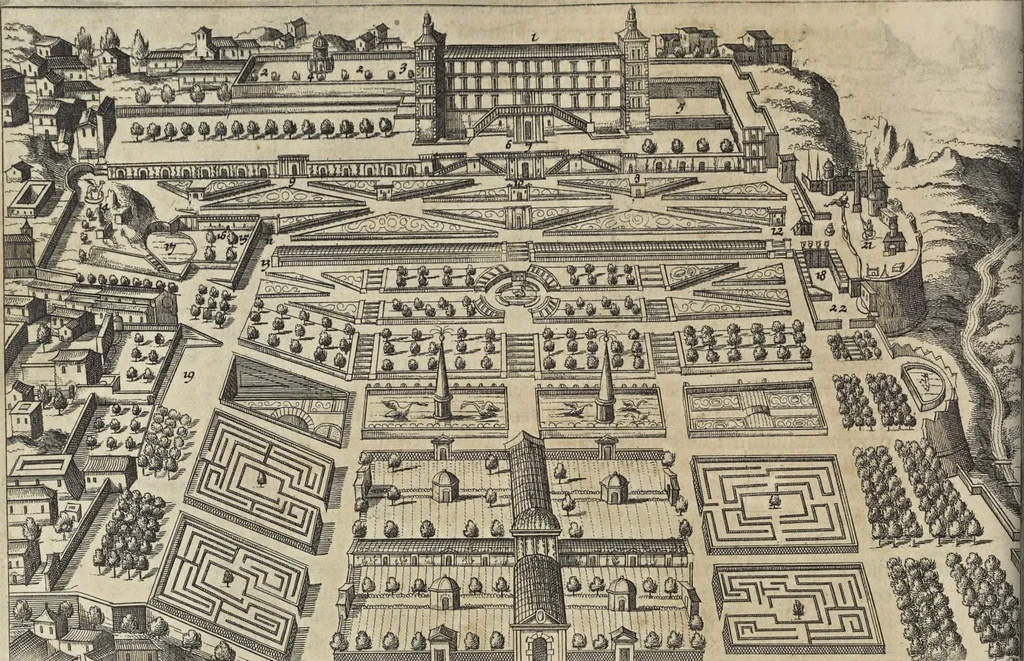 An illustration from Athanasii Kircheri è Soc. Jesu Latium, id est, Nova & parallela Latii tum veteris tum novi descriptio : qua quaecunque vel natura, vel veterum Romanorum ingenium admiranda effecit, geographico-historico-physico ratiocinio, juxta rerum gestarum, temporumque seriem exponitur & enucleatur, 1671, leaf 271