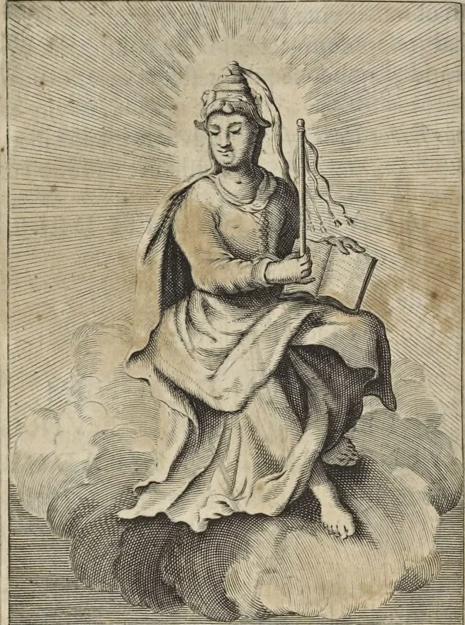 An illustration from Athanasii Kircheri è Soc. Jesu Latium, id est, Nova & parallela Latii tum veteris tum novi descriptio : qua quaecunque vel natura, vel veterum Romanorum ingenium admiranda effecit, geographico-historico-physico ratiocinio, juxta rerum gestarum, temporumque seriem exponitur & enucleatur, 1671, leaf 293