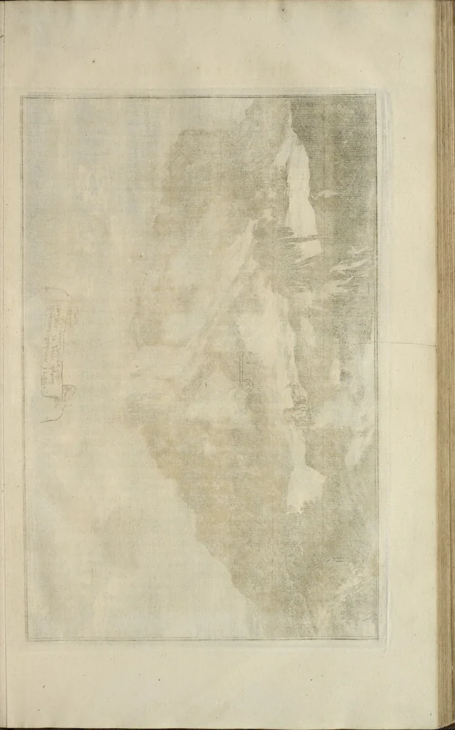 An illustration from Athanasii Kircheri e Soc. Jesu Turris Babel, sive, Archontologia qua primo priscorum post diluvium hominum vita, mores rerumque gestarum magnitudo, secundo Turris fabrica civitatumque extructio, confusio linguarum, & inde gentium transmigrationis, cum principalium inde enatorum idiomatum historiia, multiplici eruditione describunter & explicantur, 1679, leaf 144