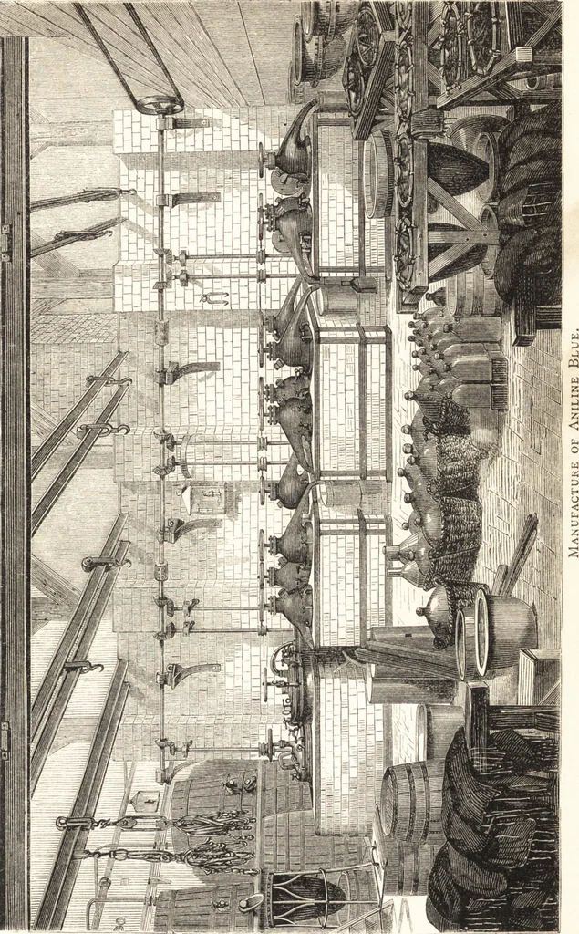 An illustration from A practical handbook of dyeing and calico-printing. With eleven page-plates, forty-seven specimens of dyed and printed fabrics, and thirty-eight woodcuts, 1874, leaf 196