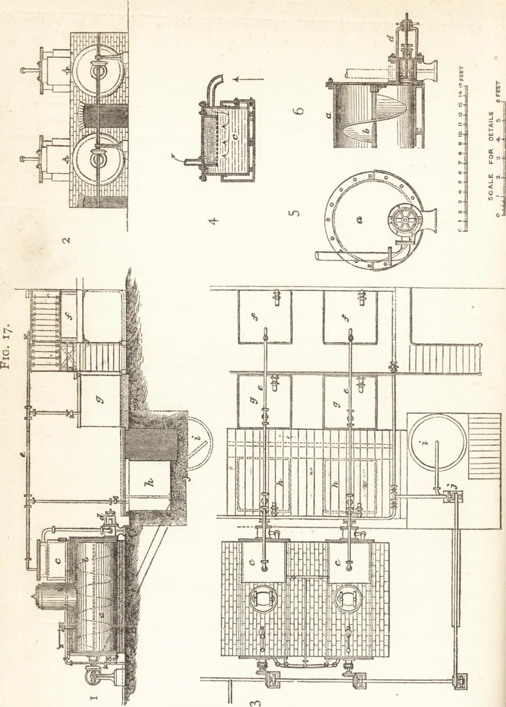 An illustration from A practical handbook of dyeing and calico-printing. With eleven page-plates, forty-seven specimens of dyed and printed fabrics, and thirty-eight woodcuts, 1874, leaf 203