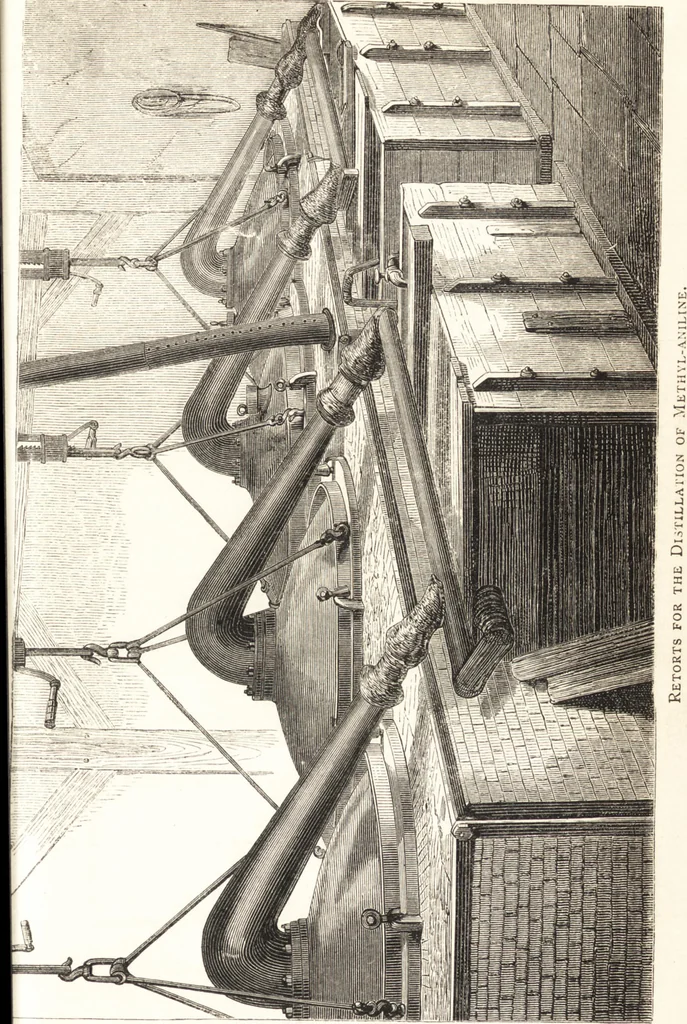 An illustration from A practical handbook of dyeing and calico-printing. With eleven page-plates, forty-seven specimens of dyed and printed fabrics, and thirty-eight woodcuts, 1874, leaf 214