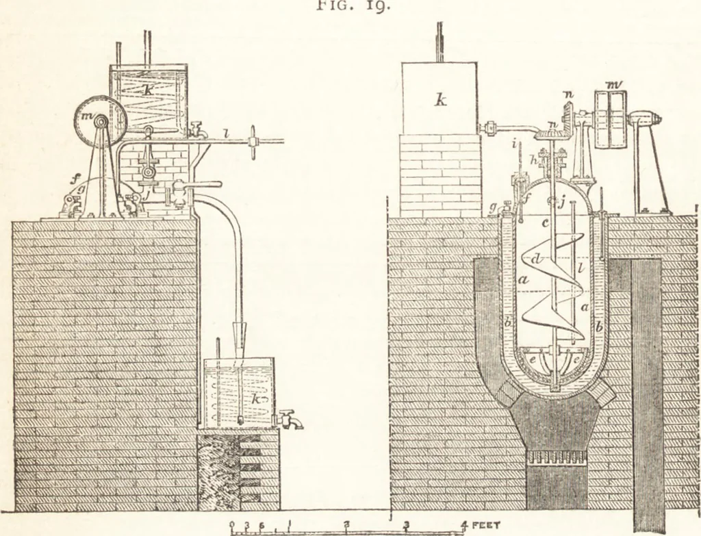 An illustration from A practical handbook of dyeing and calico-printing. With eleven page-plates, forty-seven specimens of dyed and printed fabrics, and thirty-eight woodcuts, 1874, leaf 221
