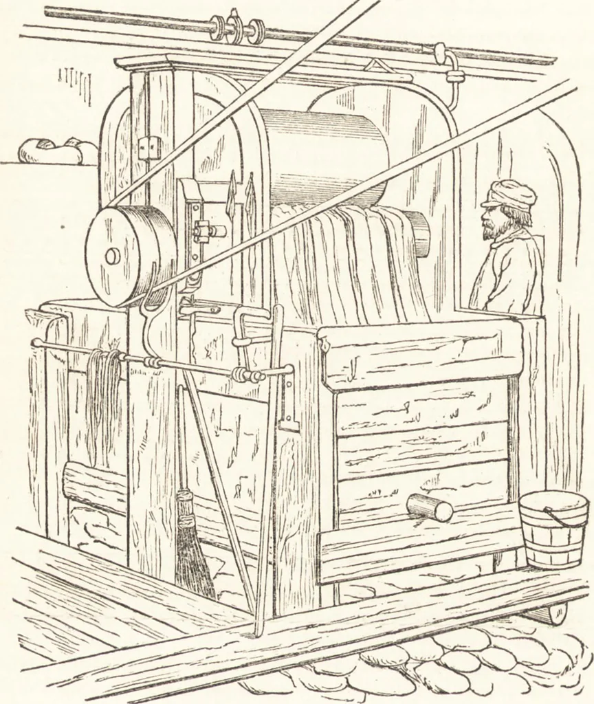 An illustration from A practical handbook of dyeing and calico-printing. With eleven page-plates, forty-seven specimens of dyed and printed fabrics, and thirty-eight woodcuts, 1874, leaf 331