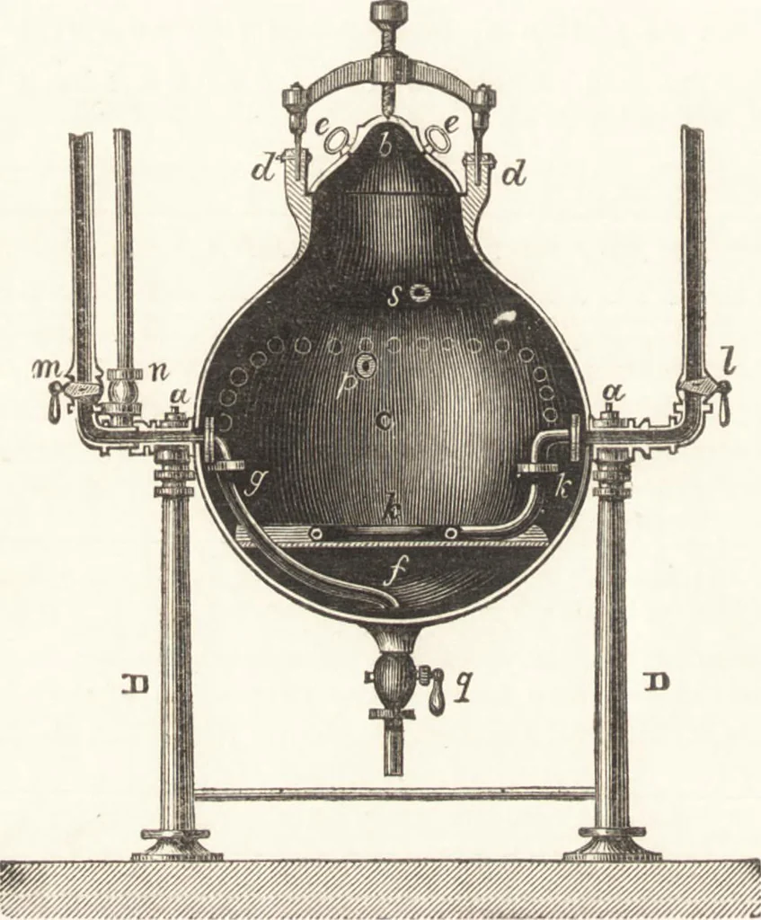 An illustration from A practical handbook of dyeing and calico-printing. With eleven page-plates, forty-seven specimens of dyed and printed fabrics, and thirty-eight woodcuts, 1874, leaf 539