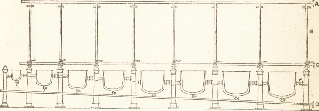 An illustration from A practical handbook of dyeing and calico-printing. With eleven page-plates, forty-seven specimens of dyed and printed fabrics, and thirty-eight woodcuts, 1874, leaf 590