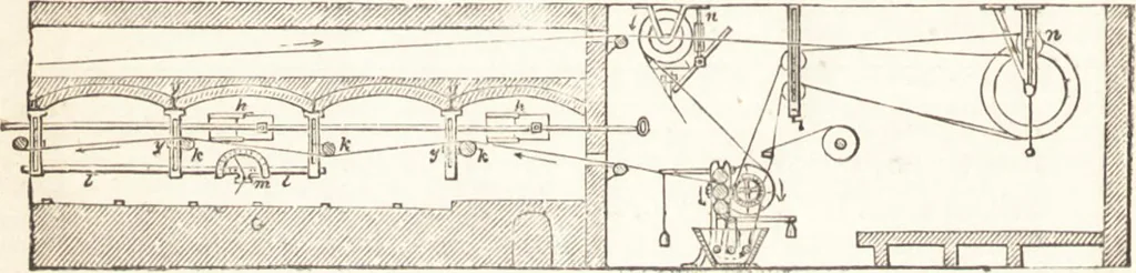 An illustration from A practical handbook of dyeing and calico-printing. With eleven page-plates, forty-seven specimens of dyed and printed fabrics, and thirty-eight woodcuts, 1874, leaf 611