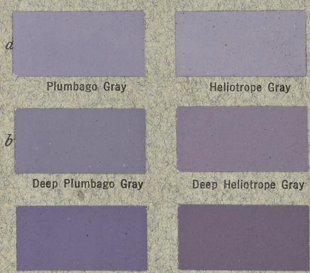 An illustration from Color standards and color nomenclature, 1912, leaf 156