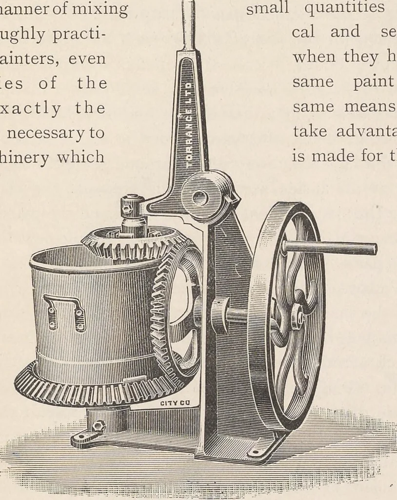 An illustration from Paint & colour mixing : a practical handbook for painters, decorators and all who have to mix coulours, containing 72 samples of paint of various colours, including the principal graining grounds, and upwards of 400 different colour mixtures, with hints on colour and paint mixing generally, testing colours, recipes for special paints, etc., etc., 1902, leaf 13