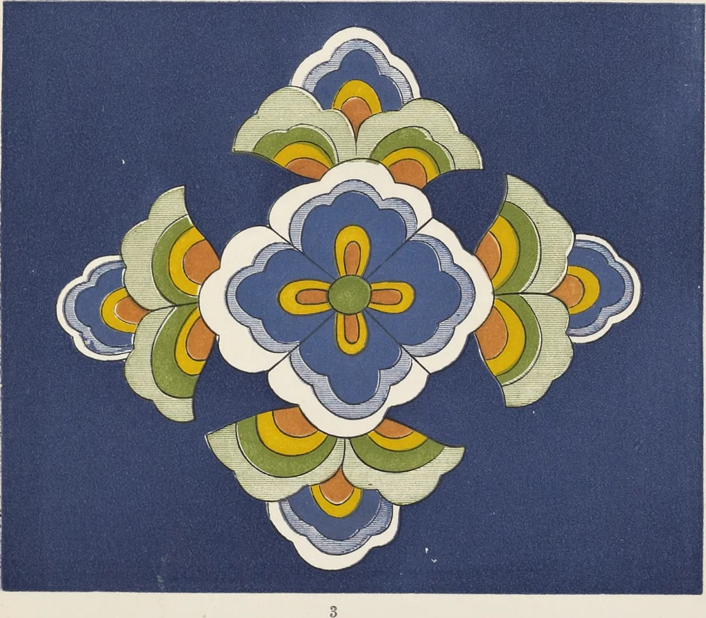 An illustration from Colour in woven design, 1890, leaf 106