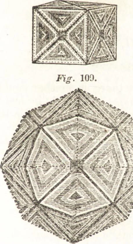 An illustration from A treatise on optics, 1839, leaf 188