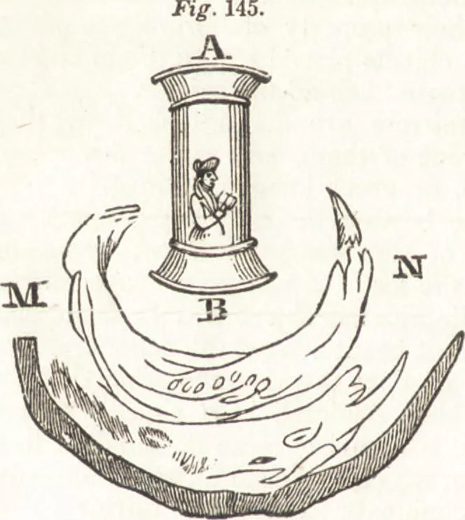 An illustration from A treatise on optics, 1839, leaf 271