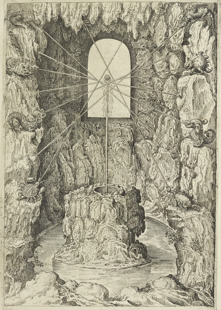 An illustration from Les raisons des forces mouuantes auec diuerses machines tant vtilles que plaisantes aus quelles sont adioints plusieurs desseings de grotes et fontaines, 1615, leaf 106