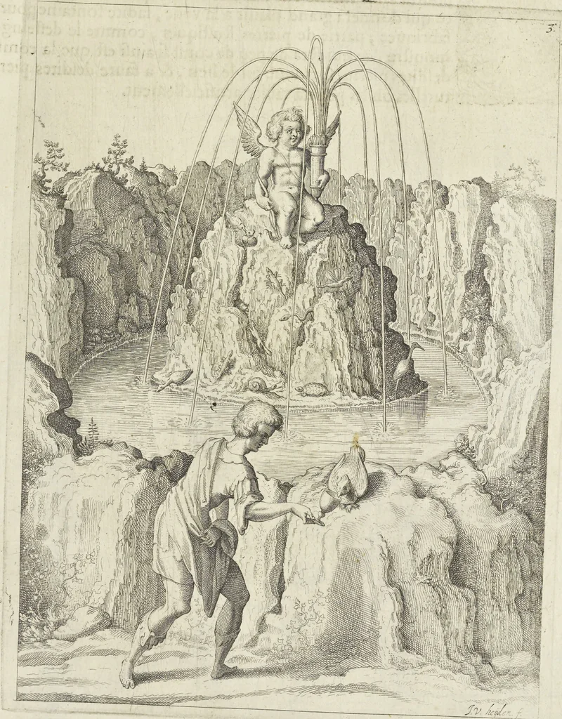 An illustration from Les raisons des forces mouuantes auec diuerses machines tant vtilles que plaisantes aus quelles sont adioints plusieurs desseings de grotes et fontaines, 1615, leaf 108