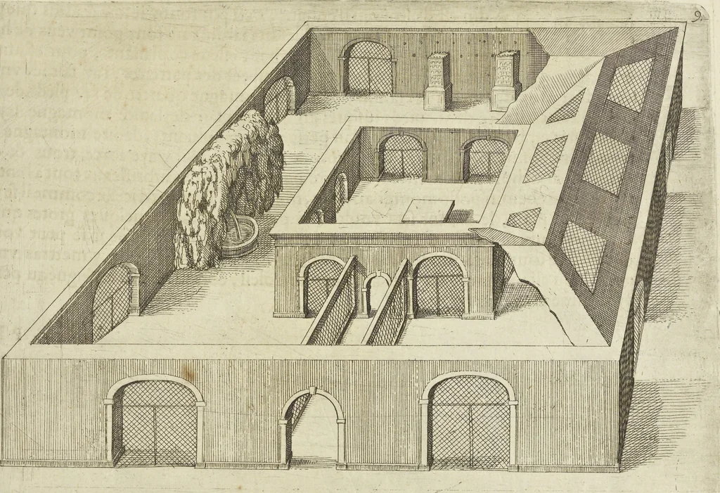 An illustration from Les raisons des forces mouuantes auec diuerses machines tant vtilles que plaisantes aus quelles sont adioints plusieurs desseings de grotes et fontaines, 1615, leaf 120