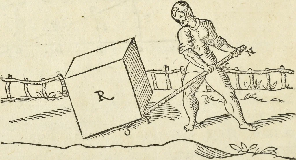 An illustration from Les raisons des forces mouuantes auec diuerses machines tant vtilles que plaisantes aus quelles sont adioints plusieurs desseings de grotes et fontaines, 1615, leaf 23