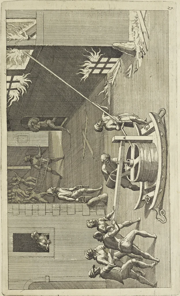 An illustration from Les raisons des forces mouuantes auec diuerses machines tant vtilles que plaisantes aus quelles sont adioints plusieurs desseings de grotes et fontaines, 1615, leaf 64
