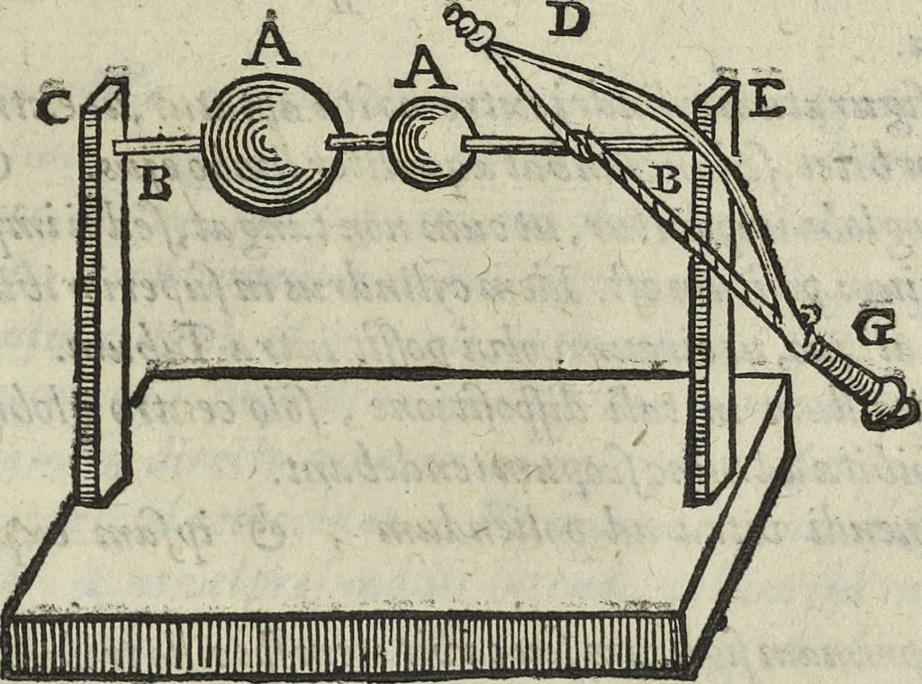 An illustration from Oculus artificialis teledioptricus, sive, Telescopium : ex abditis rerum naturalium & artificialium principiis protractum novâ methodo, eâque solidâ explicatum ac comprimis è triplici fundamento physico seu naturali, mathematico dioptrico et mechanico, seu practico stabilitum ..., 1685, leaf 366