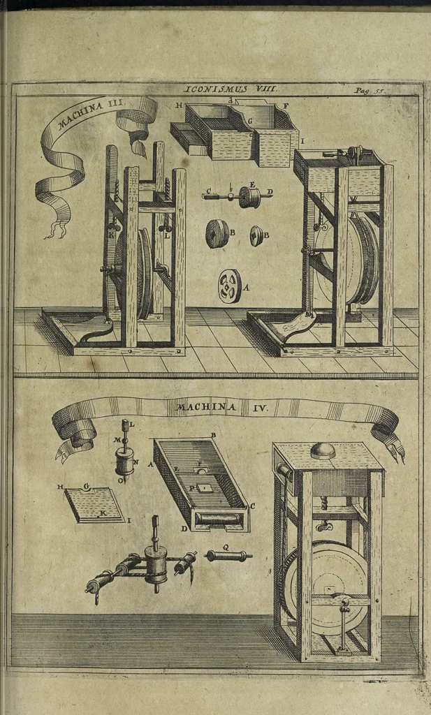 An illustration from Oculus artificialis teledioptricus, sive, Telescopium : ex abditis rerum naturalium & artificialium principiis protractum novâ methodo, eâque solidâ explicatum ac comprimis è triplici fundamento physico seu naturali, mathematico dioptrico et mechanico, seu practico stabilitum ..., 1685, leaf 372