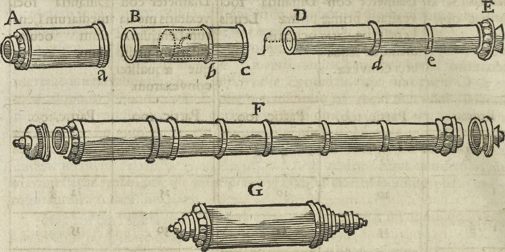 An illustration from Oculus artificialis teledioptricus, sive, Telescopium : ex abditis rerum naturalium & artificialium principiis protractum novâ methodo, eâque solidâ explicatum ac comprimis è triplici fundamento physico seu naturali, mathematico dioptrico et mechanico, seu practico stabilitum ..., 1685, leaf 469