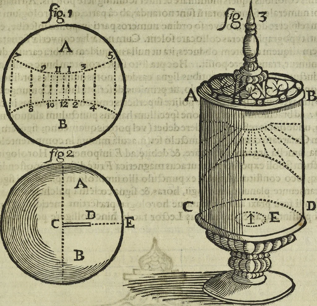 An illustration from Oculus artificialis teledioptricus, sive, Telescopium : ex abditis rerum naturalium & artificialium principiis protractum novâ methodo, eâque solidâ explicatum ac comprimis è triplici fundamento physico seu naturali, mathematico dioptrico et mechanico, seu practico stabilitum ..., 1685, leaf 596