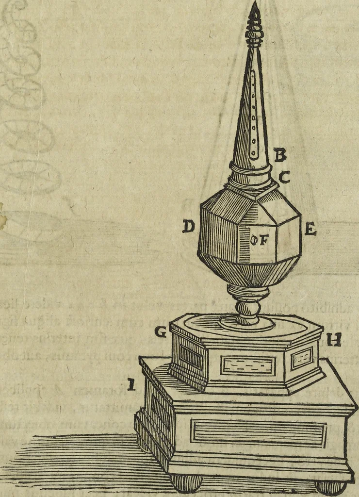 An illustration from Oculus artificialis teledioptricus, sive, Telescopium : ex abditis rerum naturalium & artificialium principiis protractum novâ methodo, eâque solidâ explicatum ac comprimis è triplici fundamento physico seu naturali, mathematico dioptrico et mechanico, seu practico stabilitum ..., 1685, leaf 634