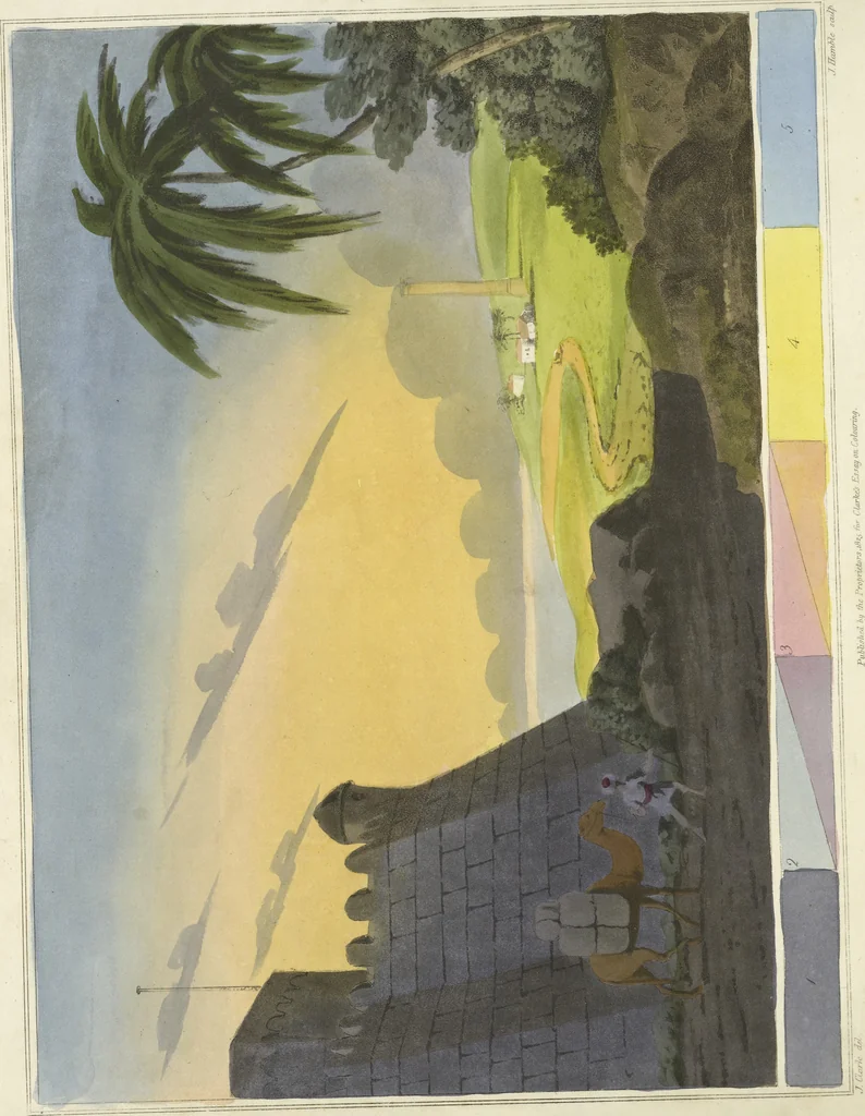 An illustration from A practical essay on the art of colouring and painting landscapes in water colours : with ten illustrative engravings, 1836, leaf 39