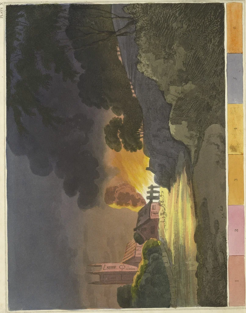 An illustration from A practical essay on the art of colouring and painting landscapes in water colours : with ten illustrative engravings, 1836, leaf 51