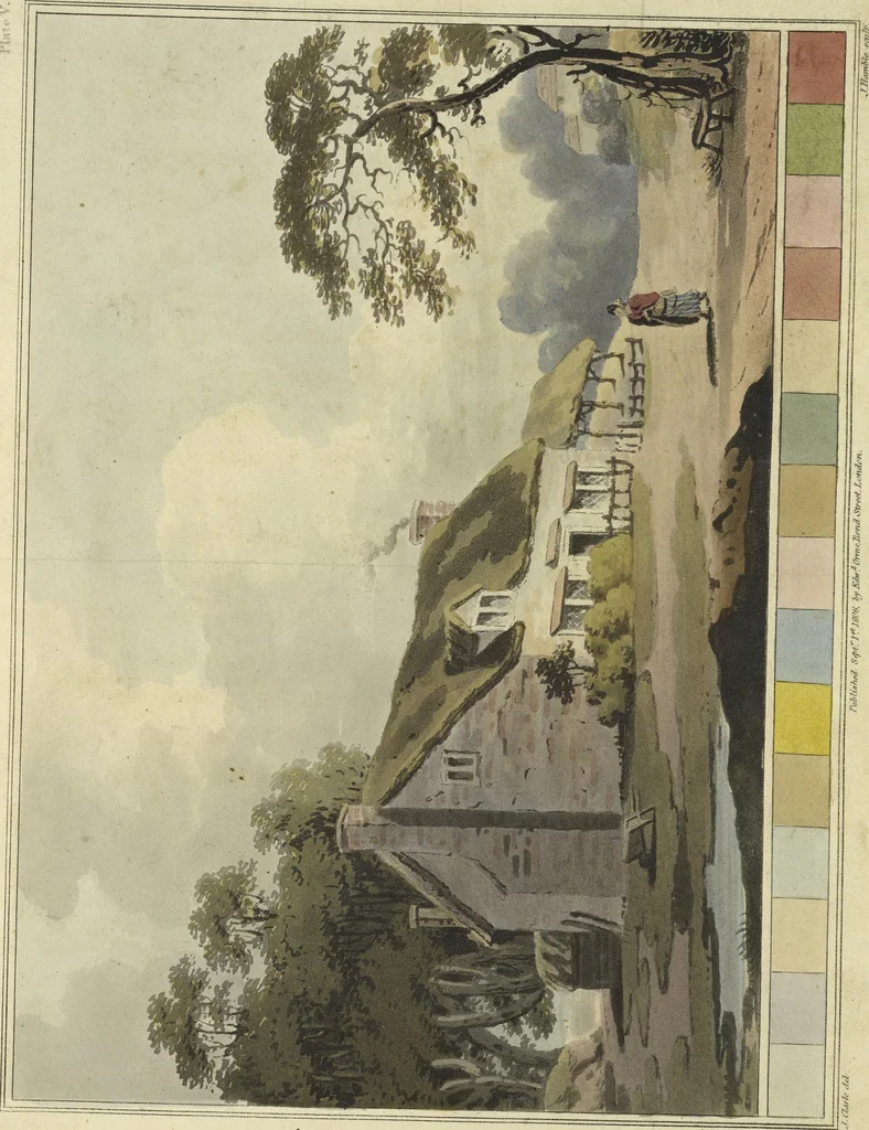 An illustration from A practical essay on the art of colouring and painting landscapes in water colours : accompanied with ten engravings, 1807, leaf 43