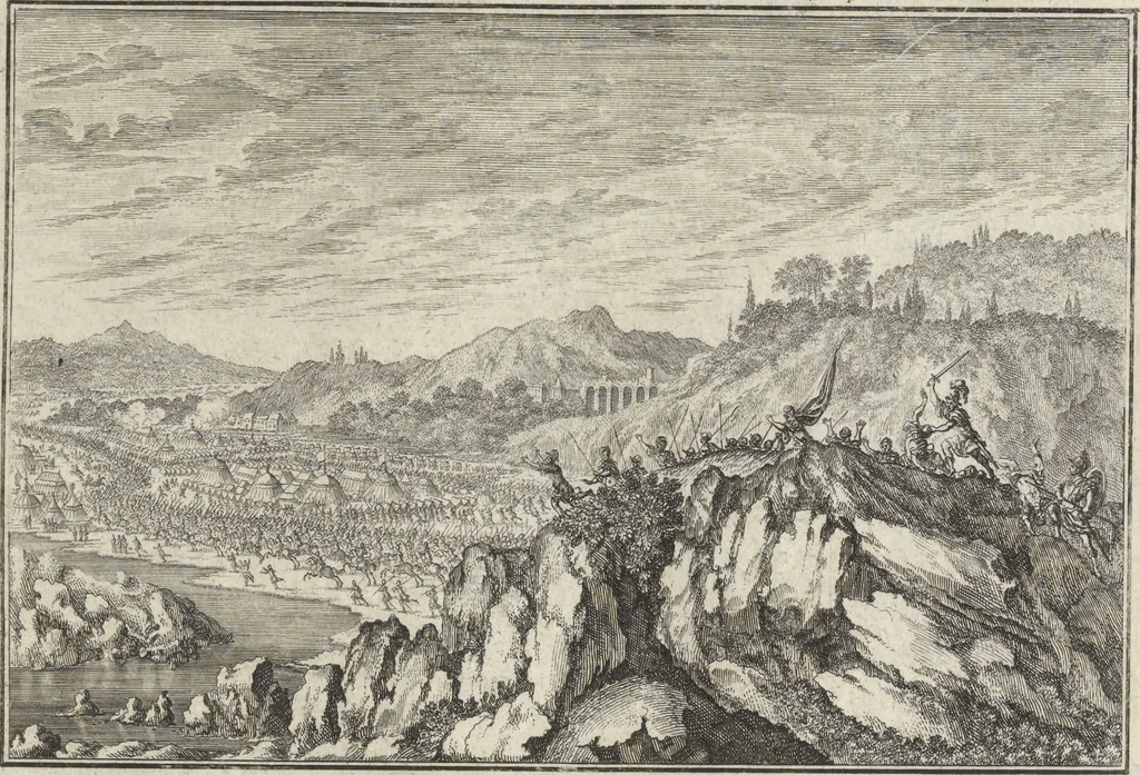 An illustration from Historische Bilder-Bibel : welche besteht in Fünff Theill, 1700, leaf 112