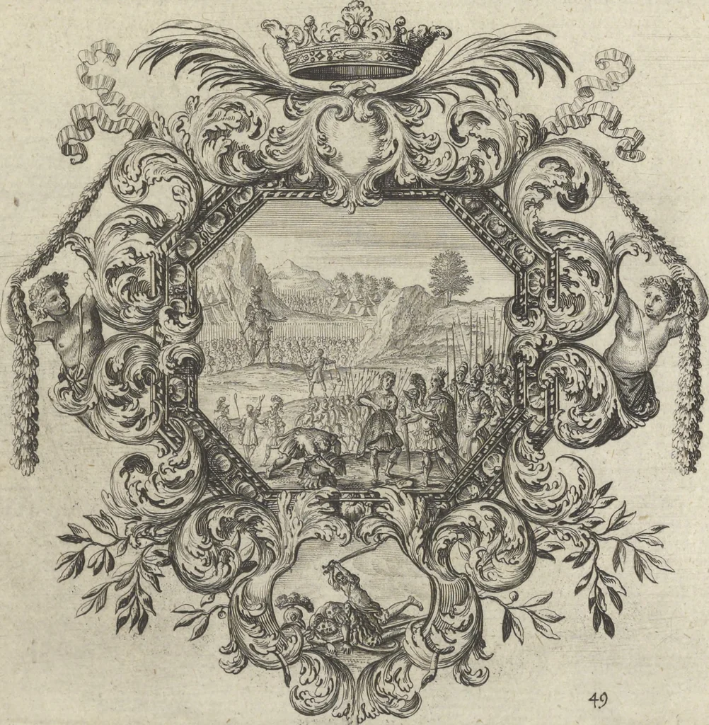 An illustration from Historische Bilder-Bibel : welche besteht in Fünff Theill, 1700, leaf 114