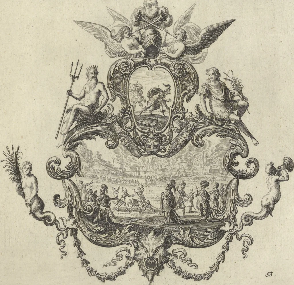 An illustration from Historische Bilder-Bibel : welche besteht in Fünff Theill, 1700, leaf 122