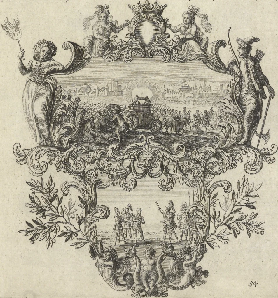An illustration from Historische Bilder-Bibel : welche besteht in Fünff Theill, 1700, leaf 124