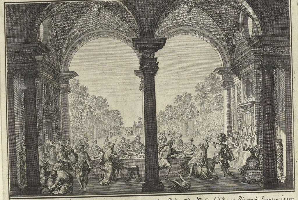 An illustration from Historische Bilder-Bibel : welche besteht in Fünff Theill, 1700, leaf 128